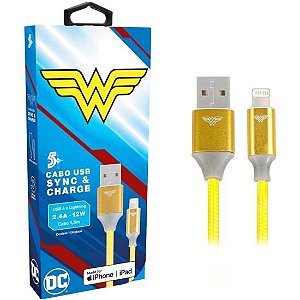 Cabo USB-A Para Lightning Wonder Woman 1,5m 5+