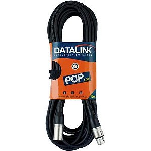 Cabo XLR Macho x XLR Fêmea 10m Pop Line Datalink