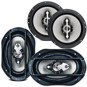 Kit Com 2 Alto-falantes 6x9” e 6” Quadriaxial Leson LS6 140w