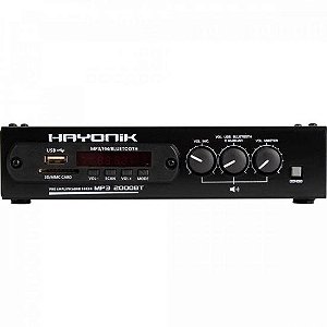 Módulo Pré-Amplificador Hayonik 2000BT MP3 c/ Gongo/FM/USB/Bluetooth