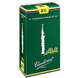 Palheta Java para Saxofone Soprano 2 ½ Vandoren SR3025 - CX / 10