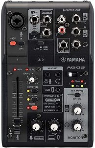 Mesa de som Interface Analógica Yamaha AG03 MK2 Preto