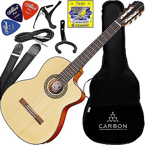 Kit Violão Eletroacustico Cutaway Eagle Ch800 STNT Satin Natural Vx02