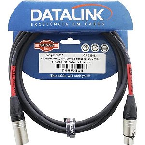 Cabo para Microfone Garage Xlr(m) xlr(f) 3m Datalink