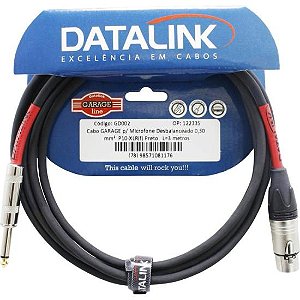 Cabo para Microfone P10 X Xlr 3m Preto Datalink