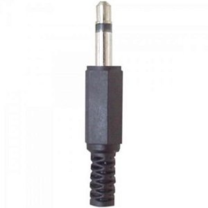 Plug P2 Mono Plástico Preto Genérico Storm - PCT / 50