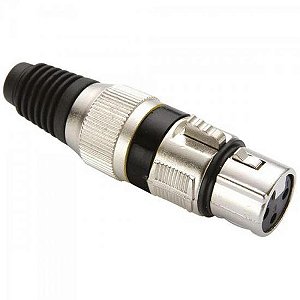 Conector Cannon Fêmea Preto YS1057A-PO Corpo Metálico Genérico - PCT / 5
