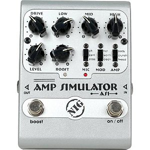 Pedal Amplificador Simulator AS1 NIG