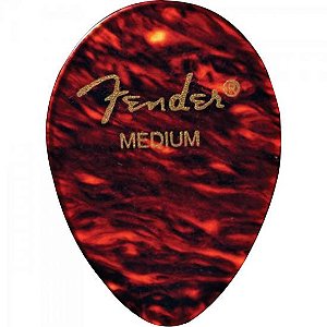 Palheta Fender Shape Classic 358 Celulóide Medium Tortoise Shell - PCT / 12