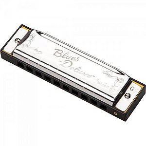 Gaita Diatônica Fender Blues Deluxe Em Sol (G) Prata