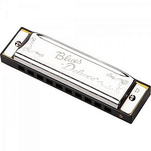 Gaita Diatônica Fender Blues Deluxe Em Ré (D) Prata