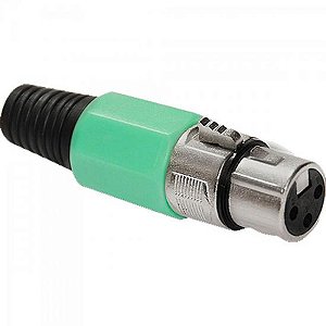Conector Cannon Fêmea Plastico JCCN0009 Verde Storm - PCT / 5