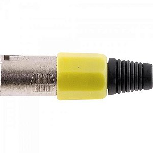 Conector Cannon XLR Macho PGCN0008 Plástico Amarelo Storm - PCT / 5