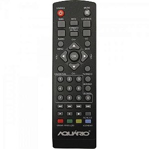 Controle Remoto Para Conversor Digital DTV-5000 Preto AQUARIO