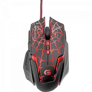 Mouse Gamer Fortrek Spider 2 OM705 3200 Dpi Preto/Vermelho