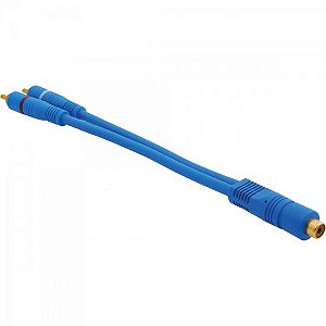 Cabo 1 RCA Fêmea x 2 RCA Macho 20cm Azul Storm - PCT / 5