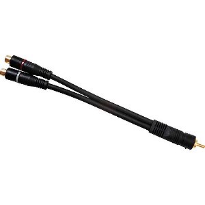 Cabo Y 2 RCA Fêmea x 1 RCA Macho 20cm 4mm CBAY0003 Preto Storm - PCT / 5
