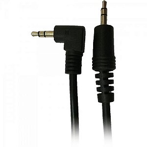 Cabo P2 90º Estéreo x P2 Estéreo 30cm CBPD0007 Preto Storm - PCT / 10
