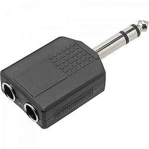 Adaptador P10 Estéreo x 2 J10 Estéreo ADAP0023 Preto Storm - PCT / 10