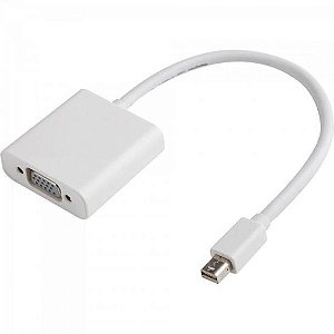 Adaptador Display Mini Portátil Para VGA 15cm ADAP0042 Branco STORM