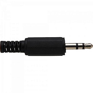 Plug P2 Estéreo Com Protetor de Cabo PGPD0003 Preto Storm - PCT / 50