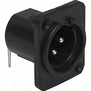 Conector Cannon Macho Painel de Plástico PGCN0011 Preto STORM - PCT / 10