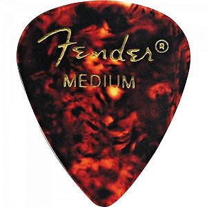 Kit 12 Palhetas Celulóide Shape Classic 351 Medium Tortoise Shell FENDER