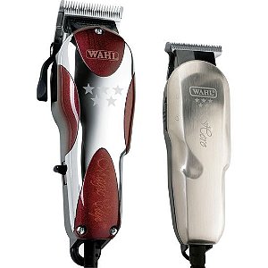 Kit de Máquina de Corte e Acabamento Wahl Magic Clip e Hero 220V