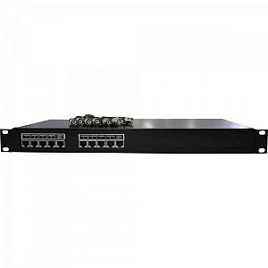 Rack Organizador Kit Completo para CFTV 19" 8 Canais + Fonte 15A RJ45 MAX ELETRON