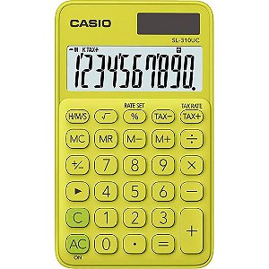 Calculadora de Bolso Casio SL-310UC 10 Dígitos Amarela