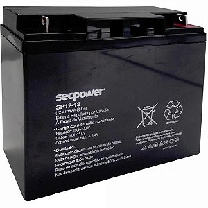 Bateria de Chumbo Ácida SP12-18 SECPOWER