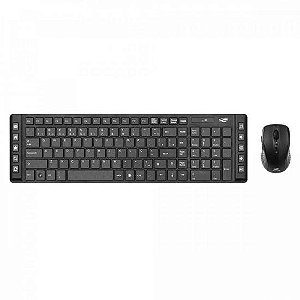 Kit Teclado e Mouse C3Tech K-W50BK Sem Fio Preto