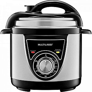 Panela de Pressão Elétrica 4L Inox 800W 127V CE017 Preta/Prata MULTILASER