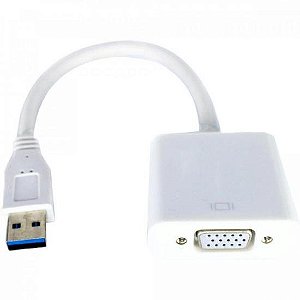 Adaptador USB 3.0 Macho Para VGA Fêmea ADAP0067 Branco Storm