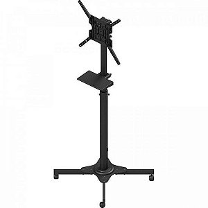 Pedestal p/ TV 27" a 55" Com Bandeja C/ Rodízios TVC-01R-B AVATRON
