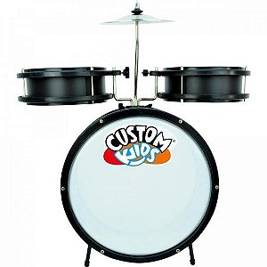 Bateria Infantil CUSTOM KIDS CKDM3BK Preto