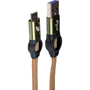 Cabo de Dados Turbo USB Tipo C 3.0A 1m Verde Flex
