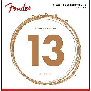 Encordoamento 013 Violão Aço 860m Fender Bronze