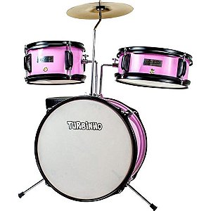 Bateria Multifuncional Infantil Turbinho Rosa Pink