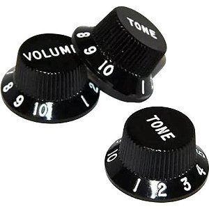 Knob Para Guitarra Strato Preto PHX - PCT / 12
