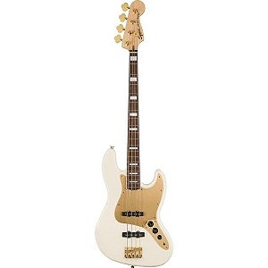 Contrabaixo Squier Jazz Bass Gold Edition Olympic White