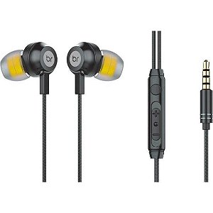 Fone de Ouvido Bright Ghost Com Microfone P3 Preto