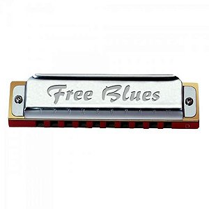 Gaita HERING Diatônica em Ré (D) 20 Vozes Free Blues