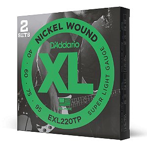 Encordoamento Baixo 4C 40-95 (2 Jogos) D Addario EXL220TP