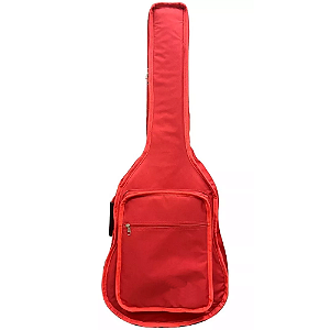 Capa Bag Violão Folk Acolchoada Nylon 420 Stone Vermelha