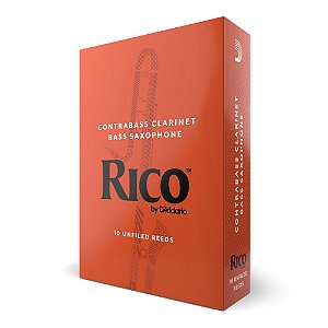 Palheta Clarineta Contrabaixo 2.0 (10 Peças) D Addario Rico