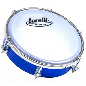 Tamborim Torelli Injetado Azul com Pele Leitosa TT404