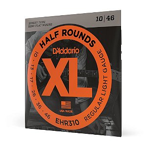 Encordoamento Guitarra 10-46 D Addario Half Rounds EHR310