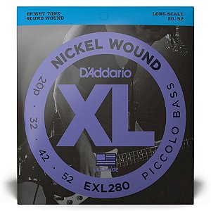 Encordoamento Baixo Piccolo 4C 20-52 DAddario XL EXL280