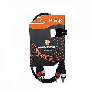 Cabo de Áudio Player RCA x RCA 1,2m Preto Hayonik